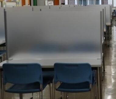 Install partitions in the cafeteria