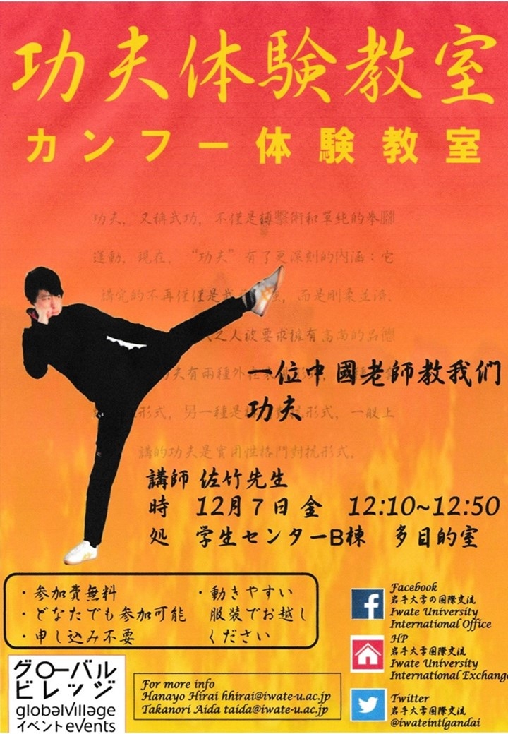 カンフー体験ワークショップ