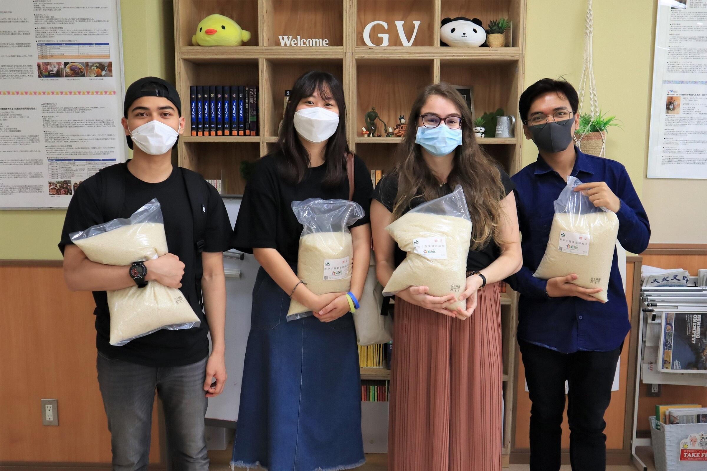 Ja新いわて様 株 ツガワ様 連合岩手様から物品等をご寄贈いただきました 国立大学法人 岩手大学